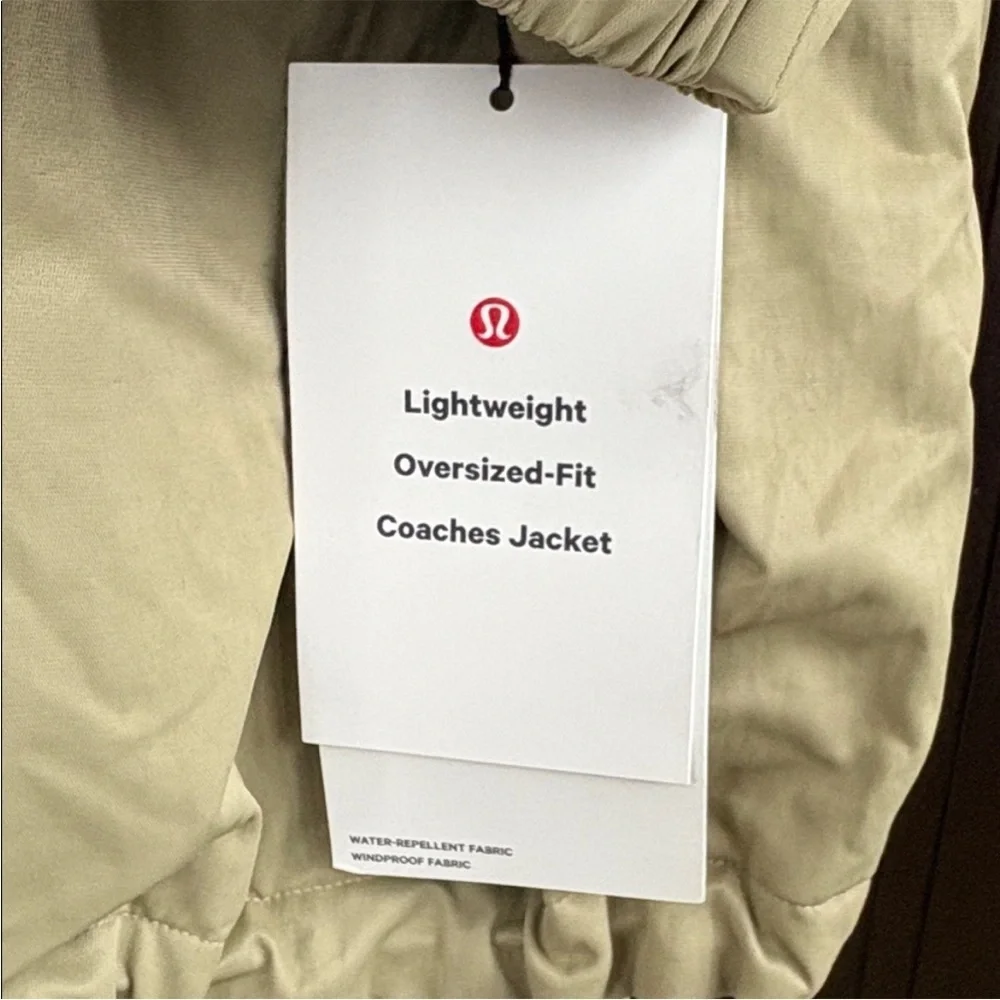 NWT Lululemon Coaches Jacket Oversized XL Tan Retail $228.00
